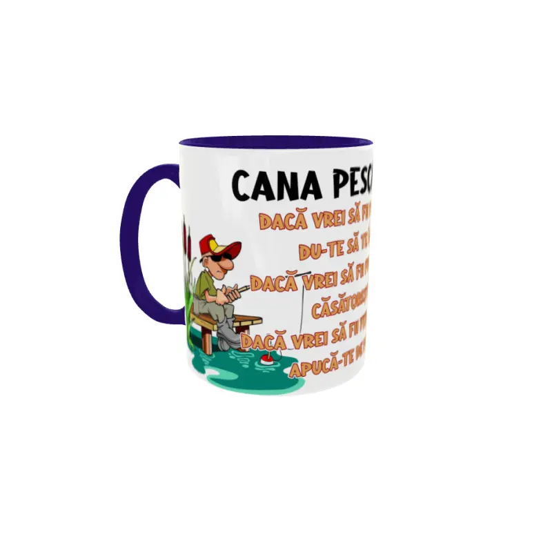 Cana pescarului, cana ceramica, 330ml, cgs1814